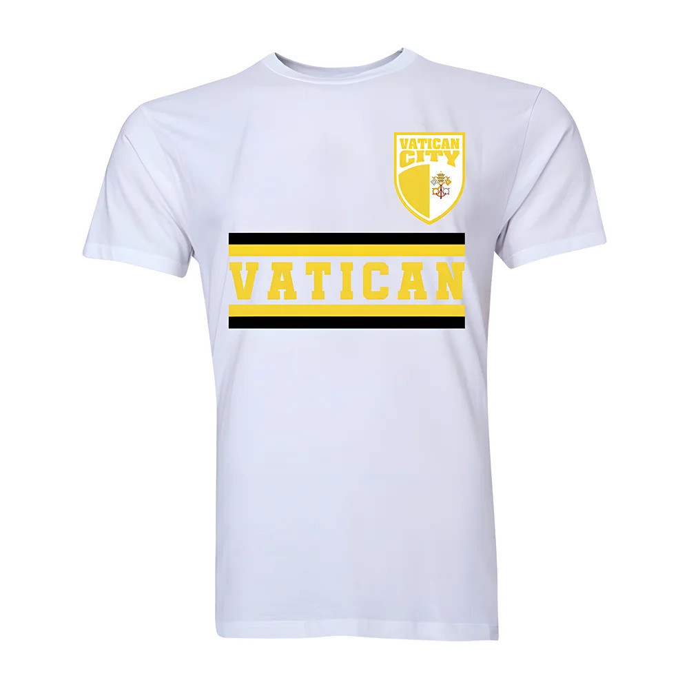Vatican City Core Football Country T-Shirt (White) Polyester Cook Islands Uksoccershop Men's White Small