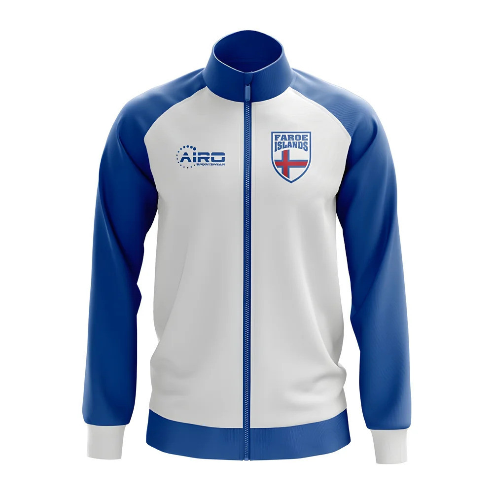 Faroe Islands Concept Football Track Jacket (White) Polyester Made By: Airo Sportswear Men's White Xxl