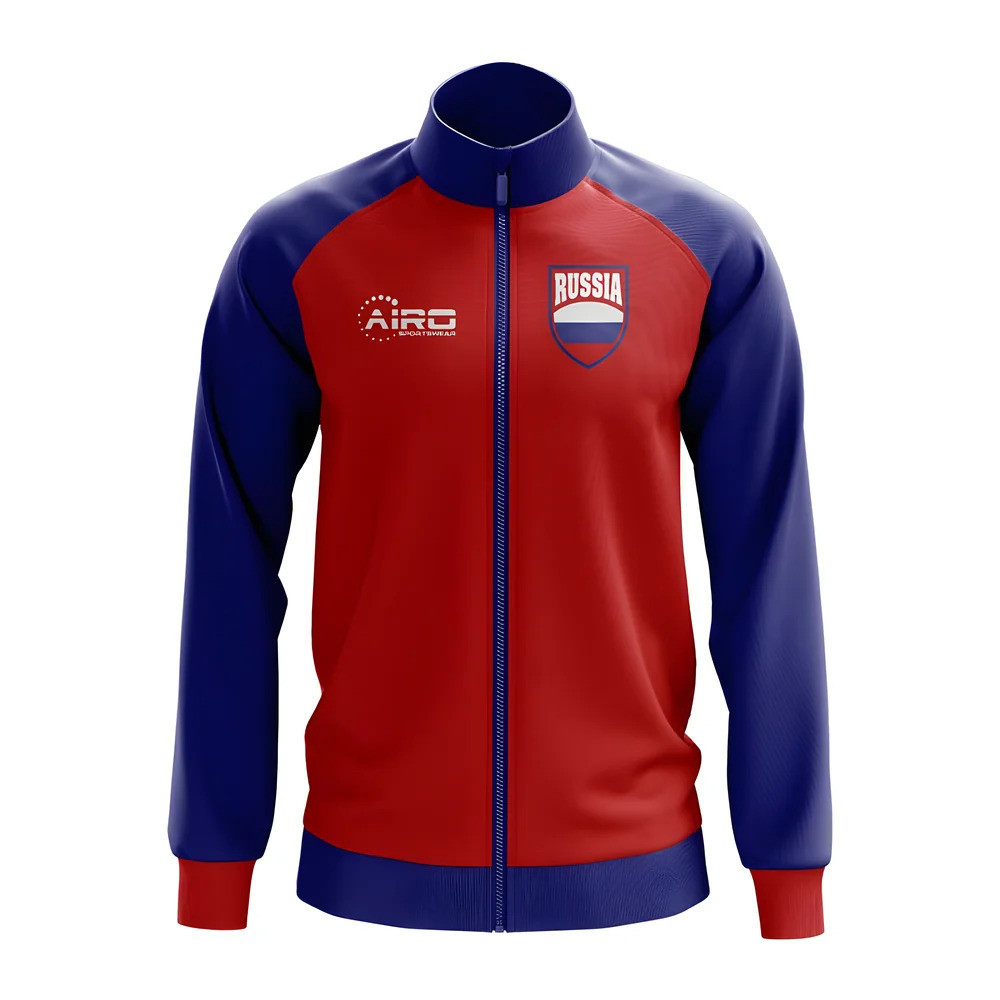 Russia Concept Football Track Jacket (Red) Polyester Made By: Airo Sportswear Men's Red 4XL