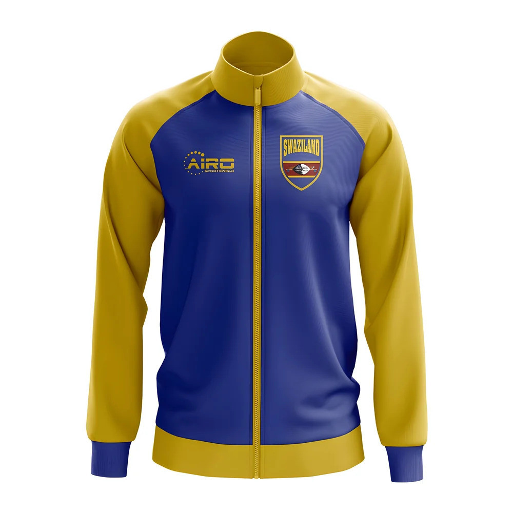 Swaziland Concept Football Track Jacket (Sky) Polyester Made By: Airo Sportswear Men's Sky Blue 4XL