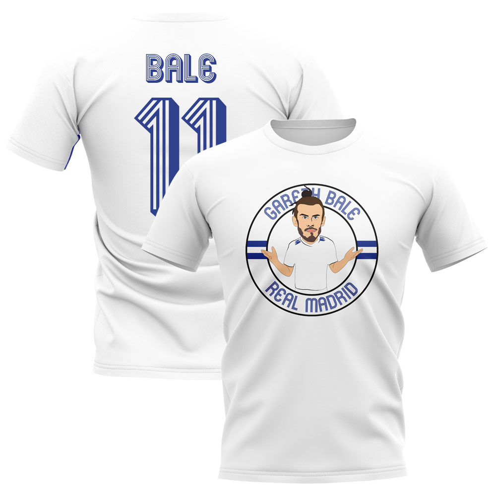 Click to view product details and reviews for Gareth Bale Real Madrid Illustration T Shirt White.