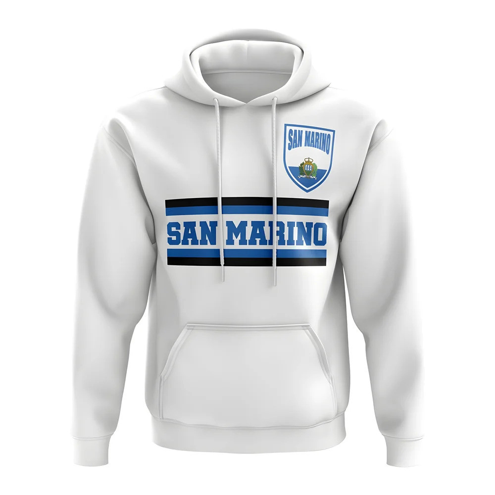San Marino Core Football Country Hoody (White) Polyester Uksoccershop Men's White Medium