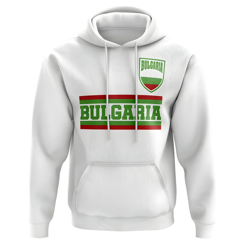 Bulgaria Core Football Country Hoody (White) Polyester Uksoccershop Men's White Medium