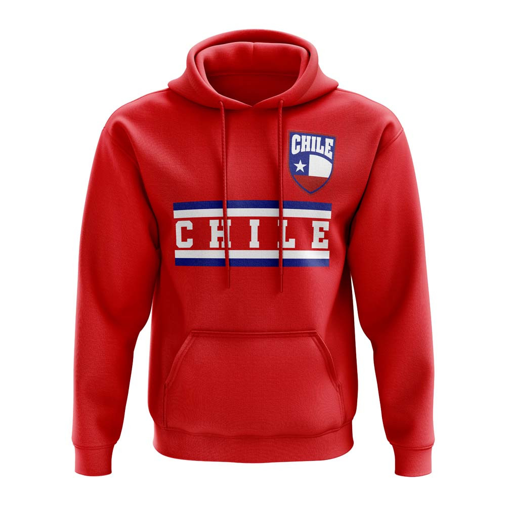 Chile Core Football Country Hoody (Red) Polyester Uksoccershop Men's Red Xxl