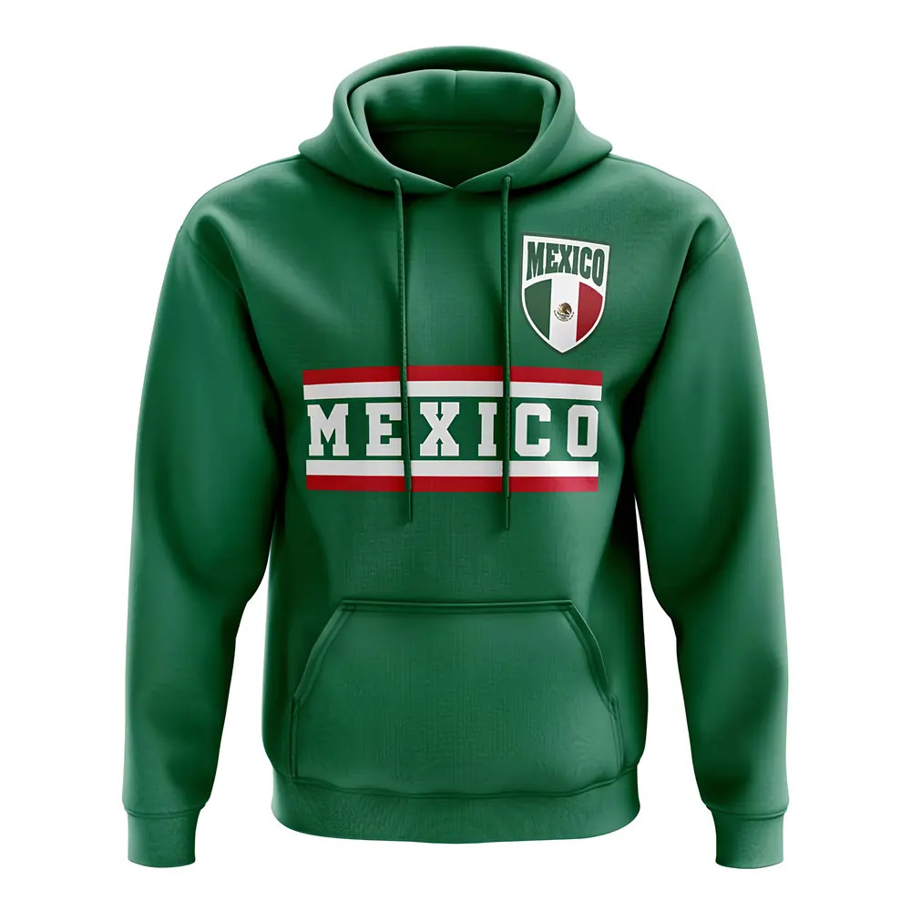 Mexico Core Football Country Hoody (Green) Polyester Uksoccershop Men's Green Extra Small