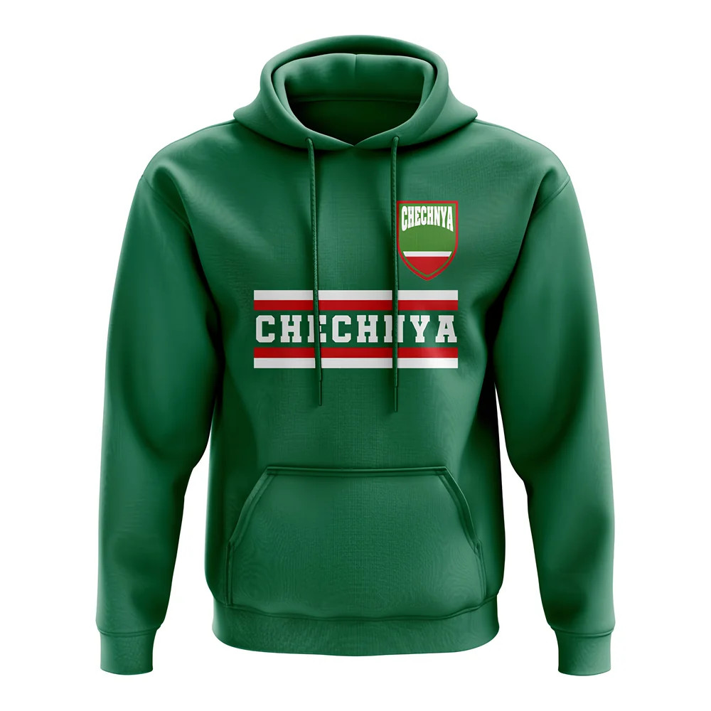 Chechnya Core Football Country Hoody (Green) Polyester Newcastle Uksoccershop Men's Green Medium