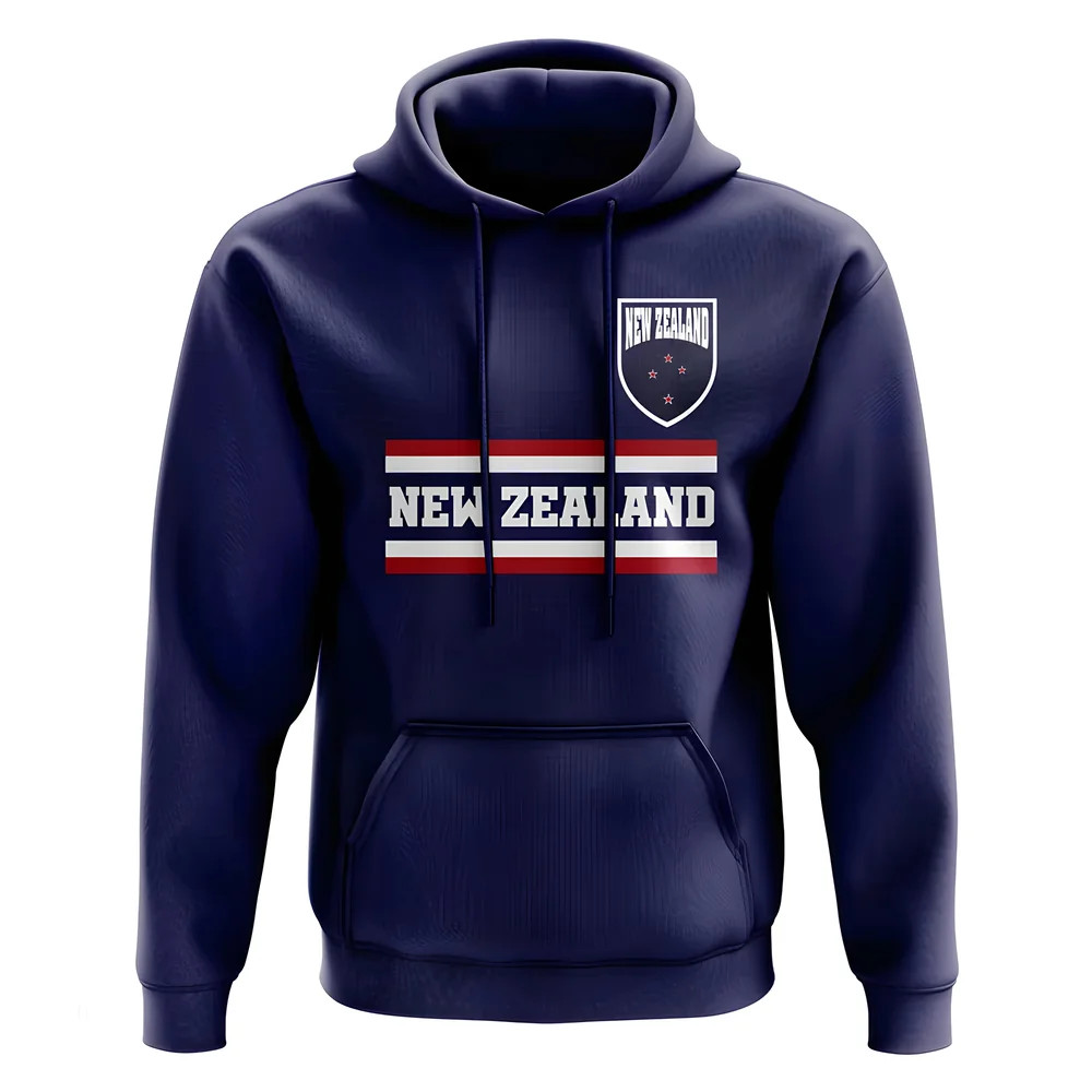 New Zealand Core Football Country Hoody (Navy) Polyester Uksoccershop Men's Navy Xxl