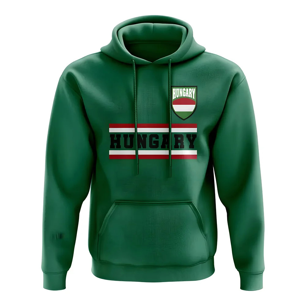 Hungary Core Football Country Hoody (Green) Polyester Uksoccershop Men's Green Large