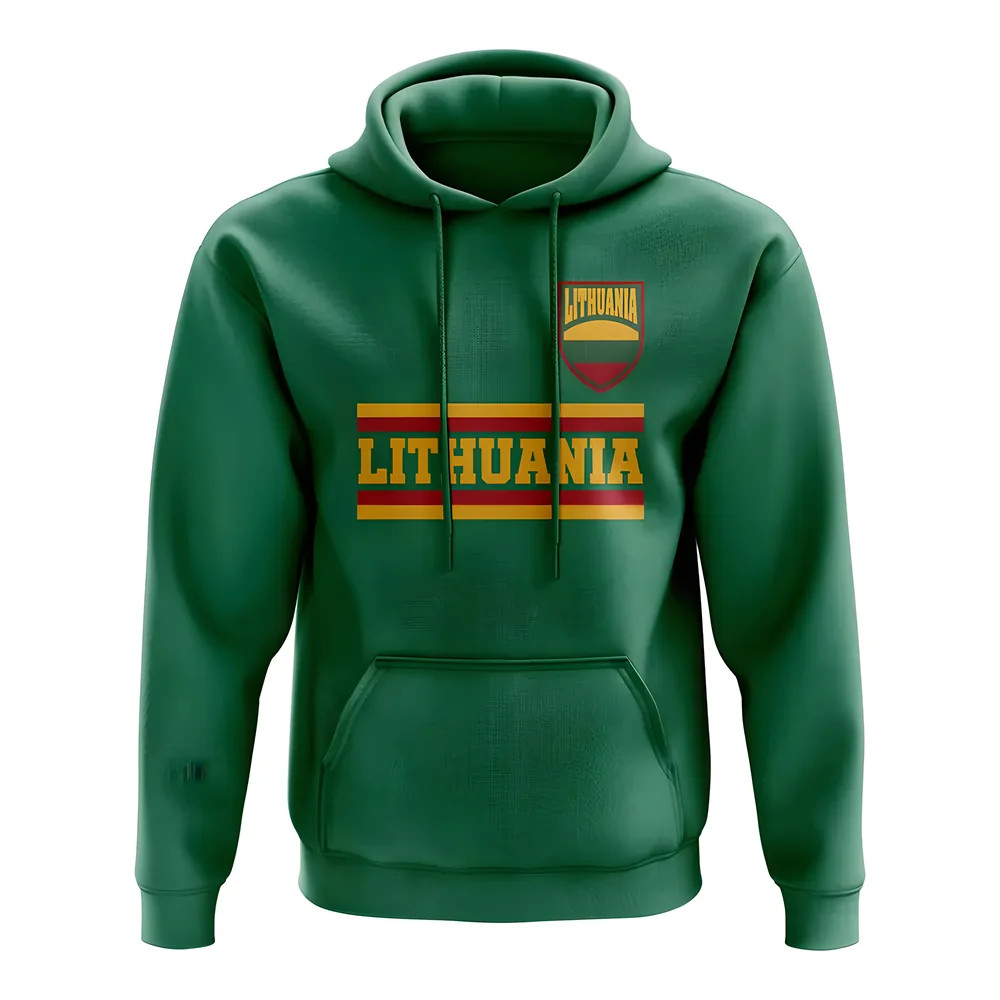 Lithuania Core Football Country Hoody (Green) Polyester Uksoccershop Men's Green Extra Large