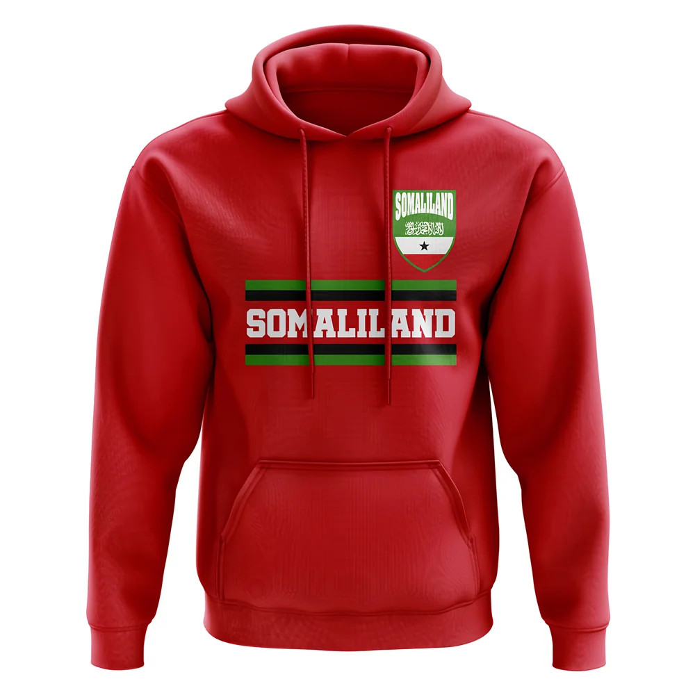 Somaliland Core Football Country Hoody (Red) Polyester Somalia Uksoccershop Men's Red Large
