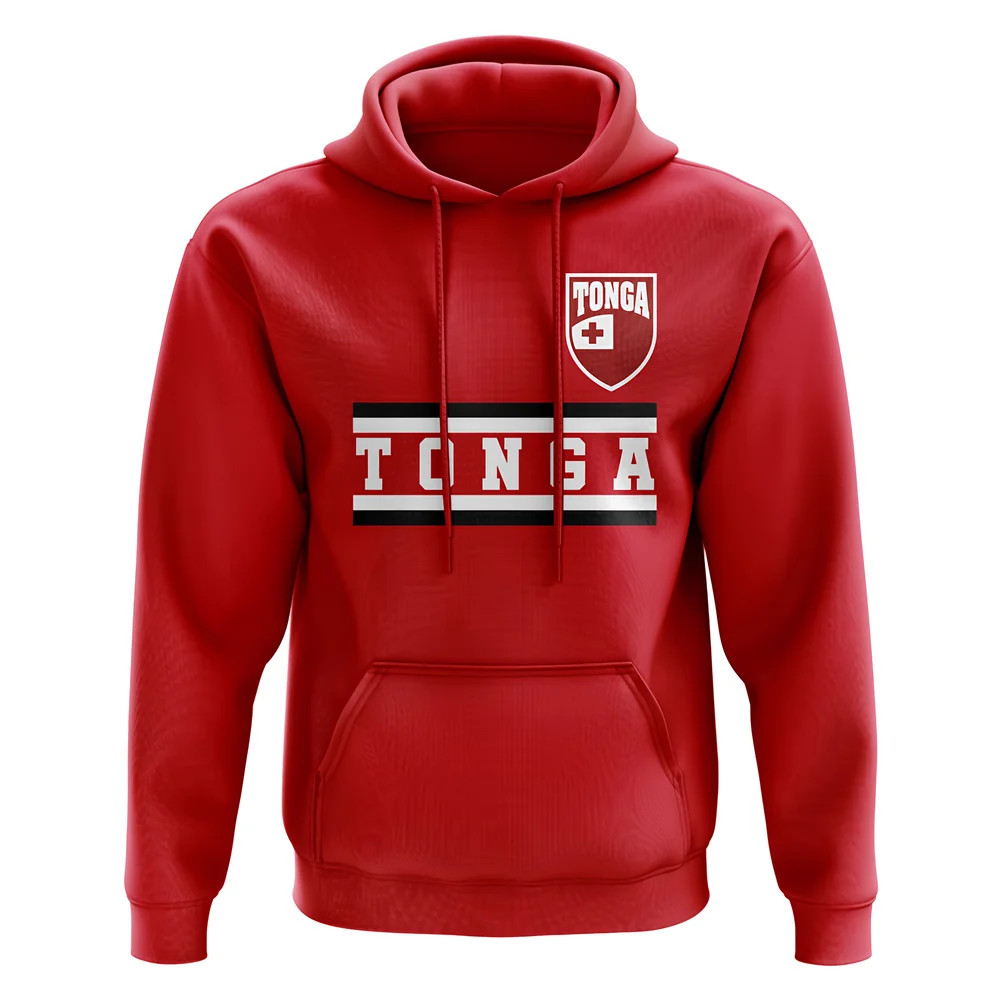 Tonga Core Football Country Hoody (Red) Polyester Uksoccershop Men's Red Extra Large