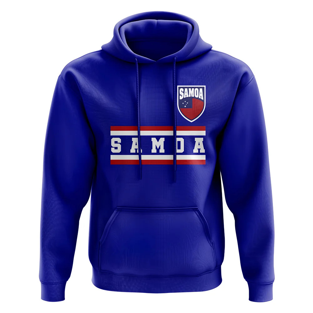 Samoa Core Football Country Hoody (Royal) Polyester Uksoccershop Men's Blue Large