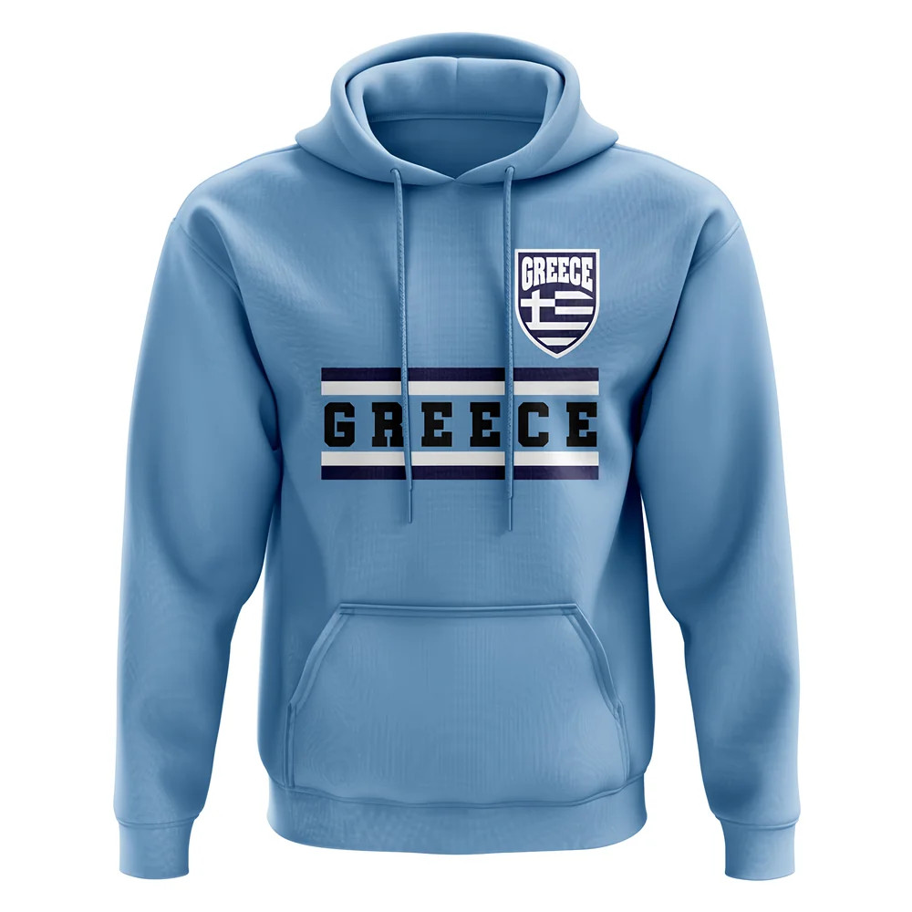 Greece Core Football Country Hoody (Sky) Polyester Uksoccershop Men's Sky Blue Xxl