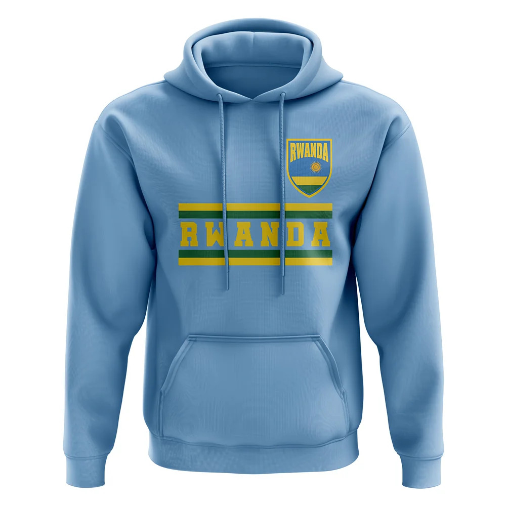 Rwanda Core Football Country Hoody (Sky) Polyester Uksoccershop Men's Sky Blue Xxl
