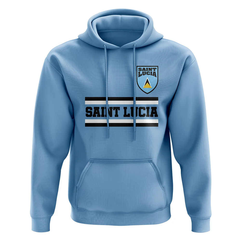 Saint Lucia Core Football Country Hoody (Sky Blue) Polyester St Lucia Uksoccershop Men's Sky Blue Small