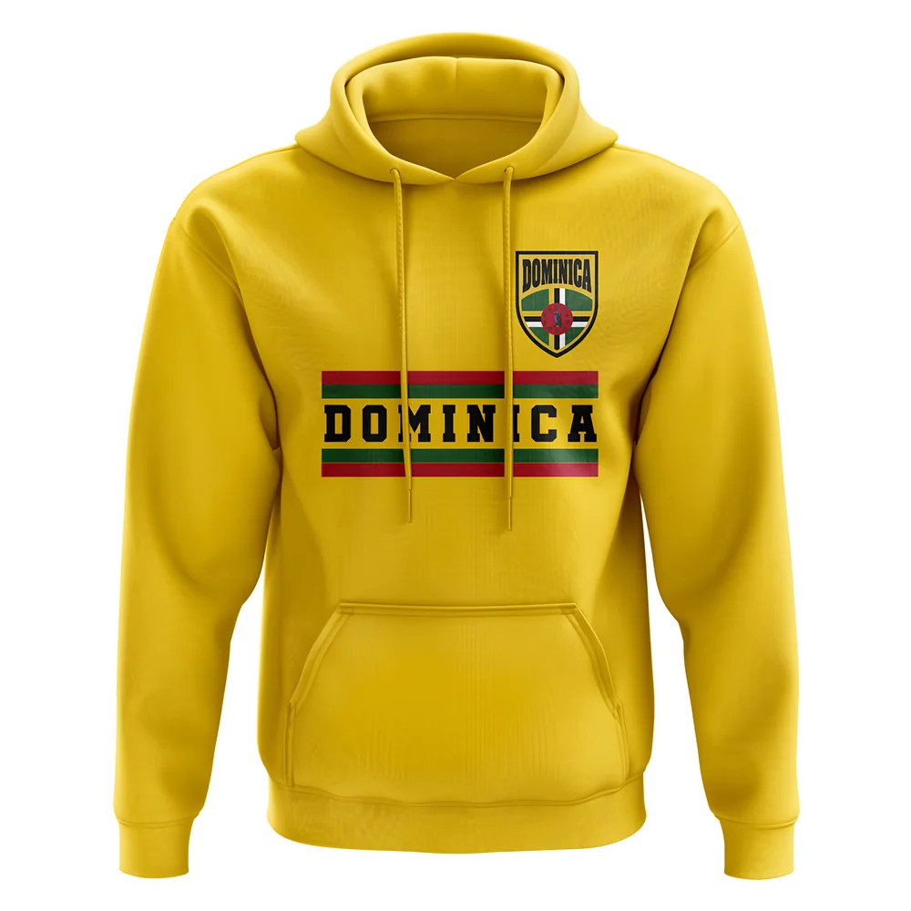 Dominica Core Football Country Hoody (Yellow) Polyester Uksoccershop Men's Yellow Medium