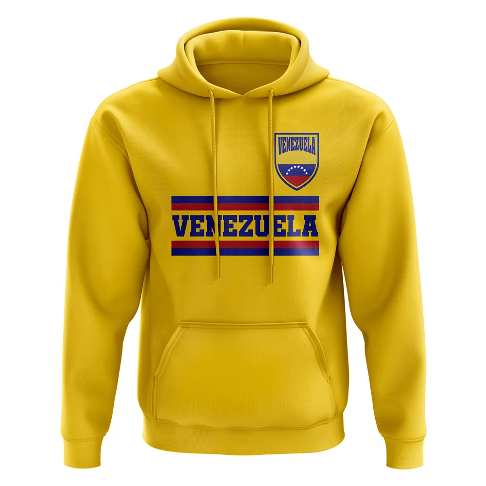 Venezuela Core Football Country Hoody (Yellow) Polyester Uksoccershop Men's Yellow Extra Large