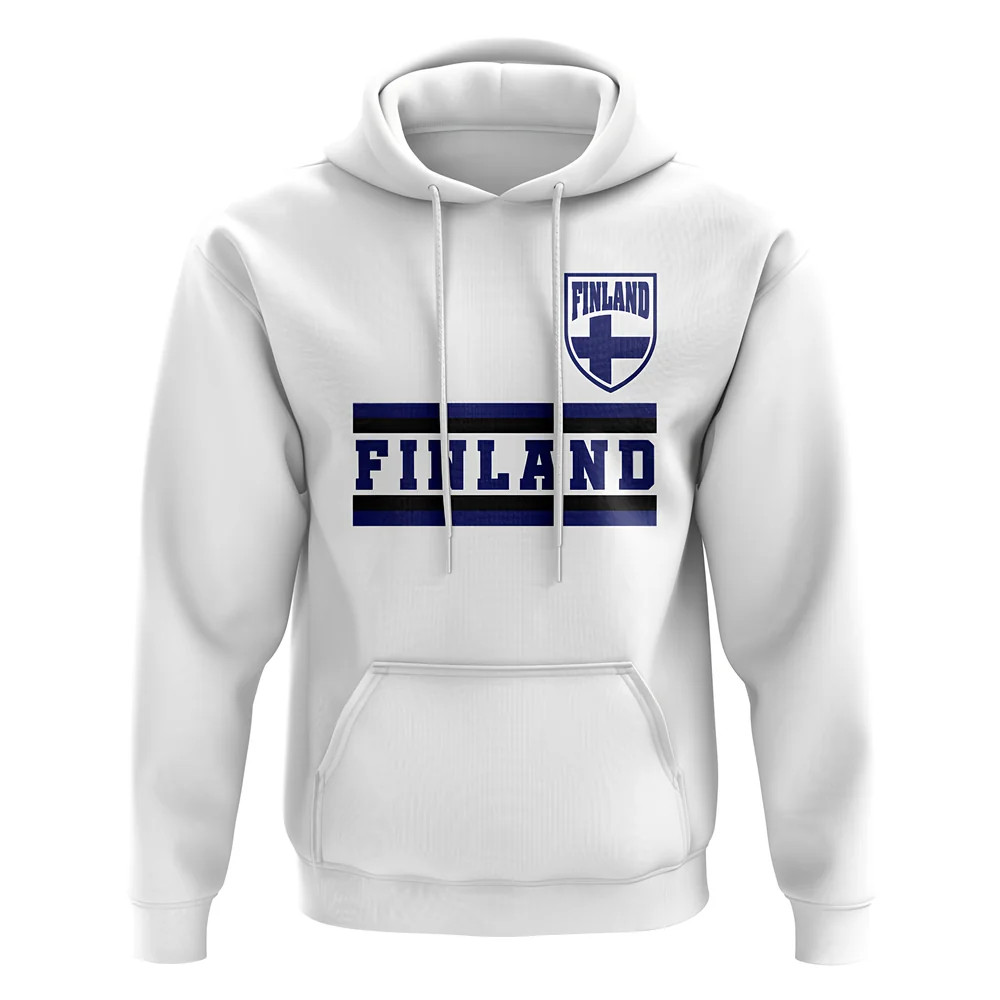 Finland Core Football Country Hoody (White) Polyester Uksoccershop Men's White Extra Small