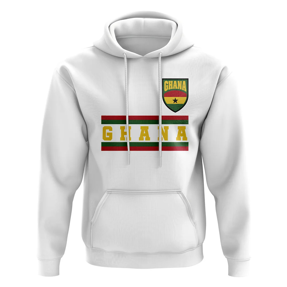 Ghana Core Football Country Hoody (White) Polyester Uksoccershop Men's White Extra Large