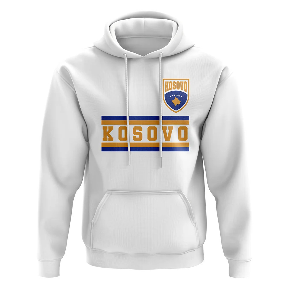Click to view product details and reviews for Kosovo Core Football Country Hoody White.