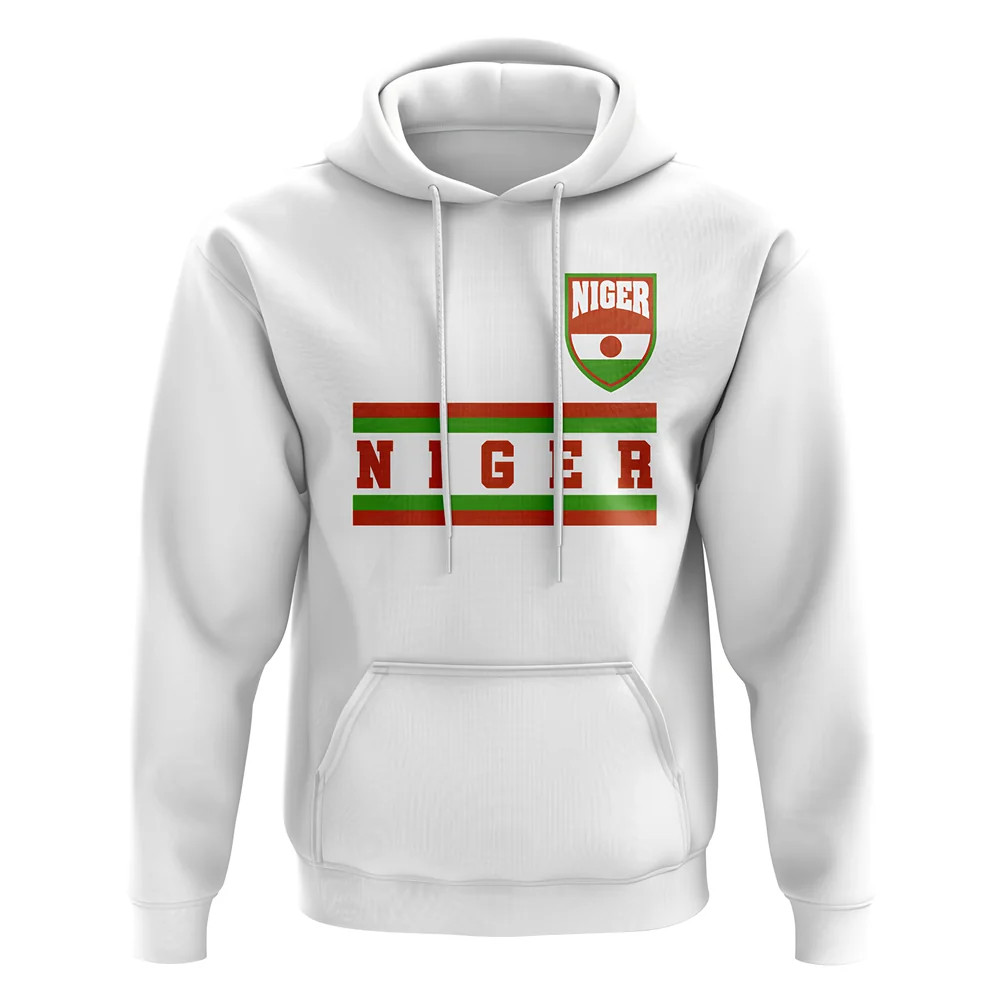 Niger Core Football Country Hoody (White) Polyester Uksoccershop Men's White Small
