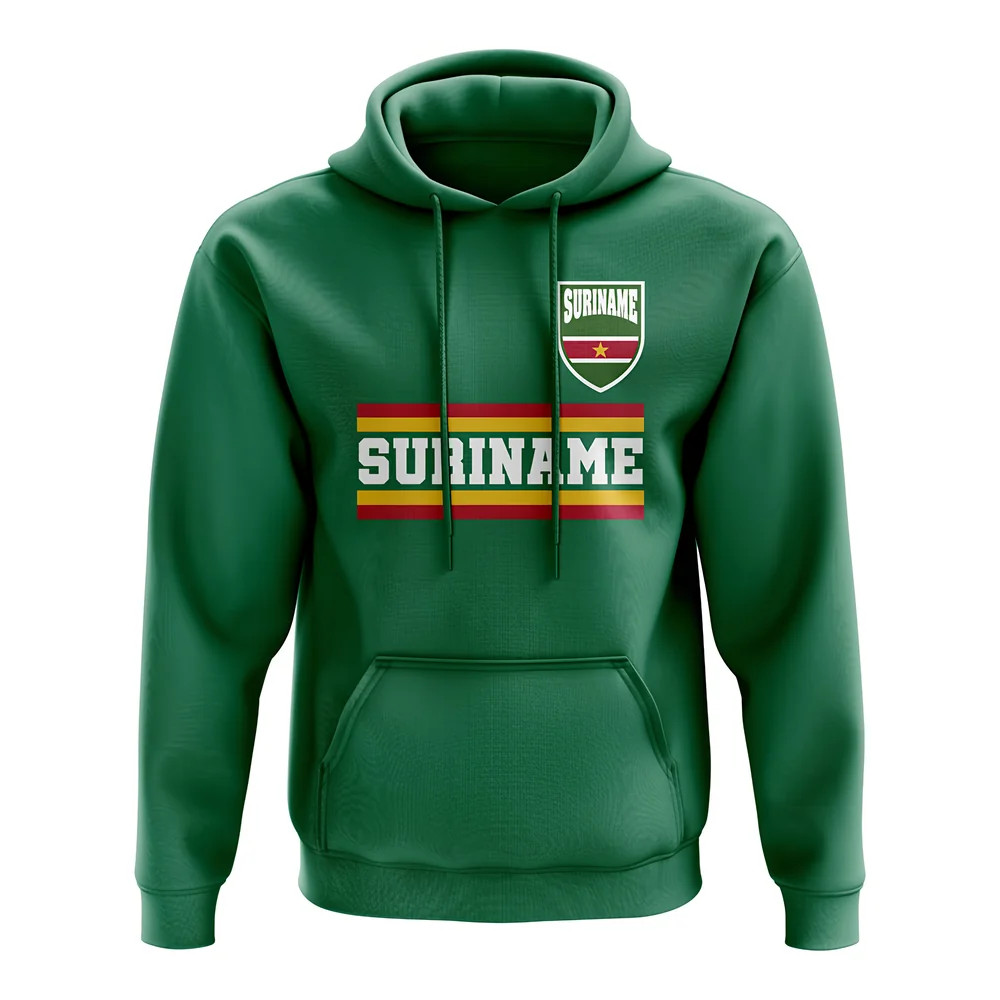 Suriname Core Football Country Hoody (Green) Polyester Uksoccershop Men's Green Extra Small