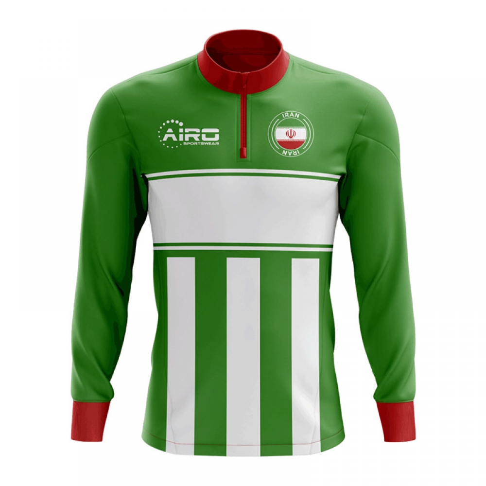 Click to view product details and reviews for Iran Concept Football Half Zip Midlayer Top Green White.