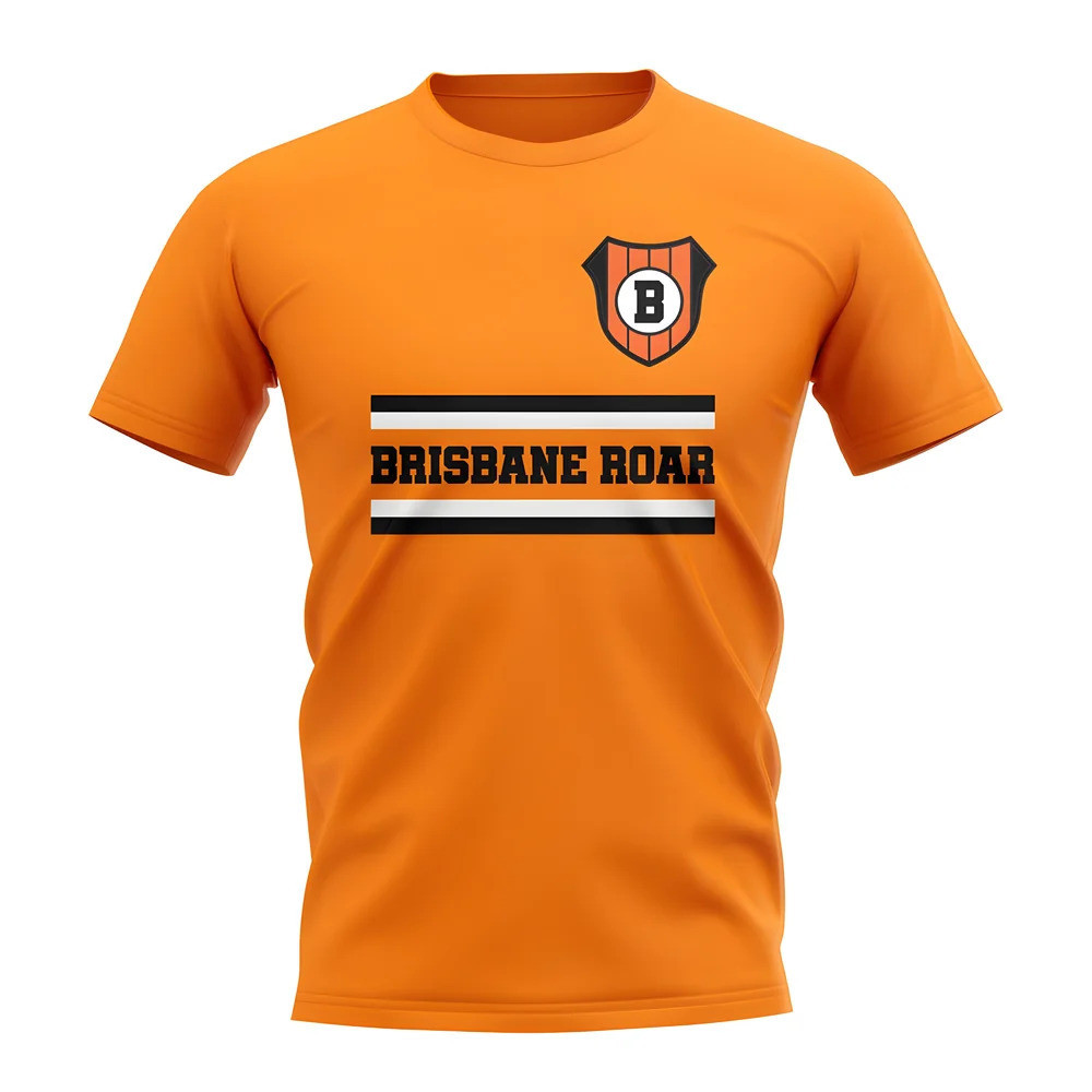 Brisbane Roar Core Football Club T-Shirt (Orange) Polyester Newcastle Uksoccershop Men's Orange Extra Small
