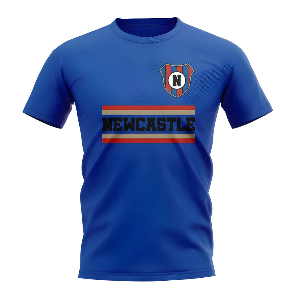 Newcastle Jets Core Football Club T-Shirt (Royal) Polyester Uksoccershop Men's Blue Xxl