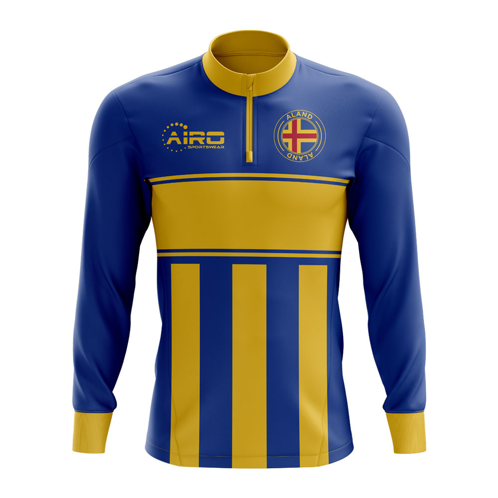 Click to view product details and reviews for Aland Concept Football Half Zip Midlayer Top Blue Yellow.