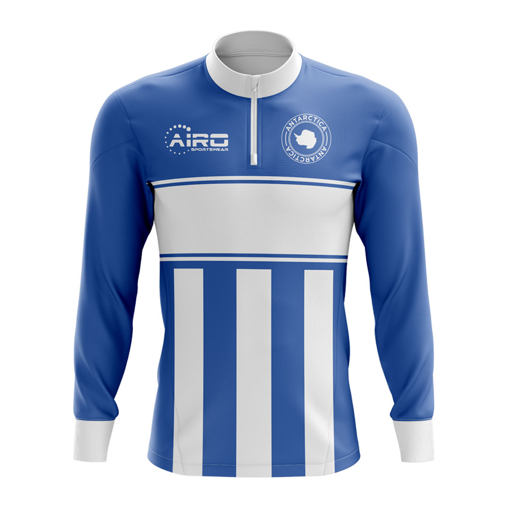 Click to view product details and reviews for Antartica Concept Football Half Zip Midlayer Top Blue White.