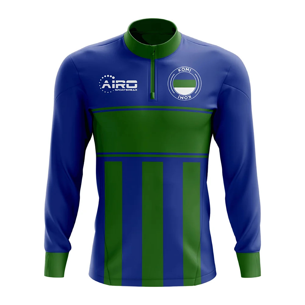 Komi Concept Football Half Zip Midlayer Top (-Green) Polyester Psg Made By: Airo Sportswear Men's Blue 4XL