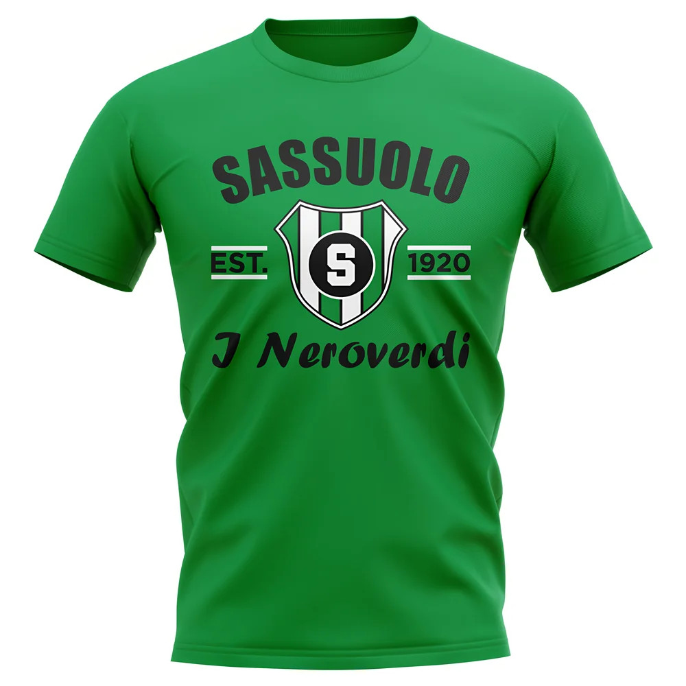 Sassuolo Established Football T-Shirt (Green) Polyester Uksoccershop Men's Green Extra Small