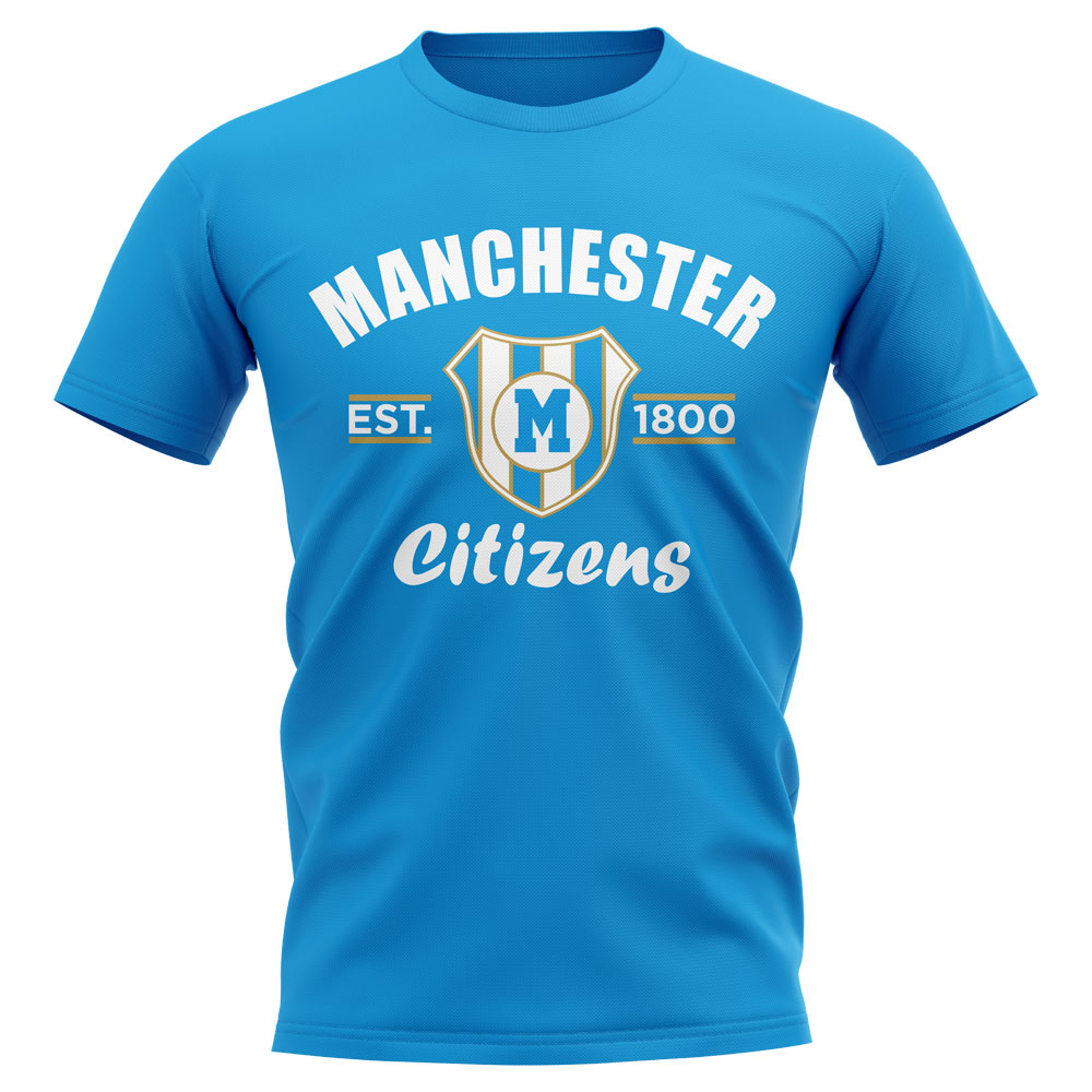 Click to view product details and reviews for Man City Established Football T Shirt Sky.