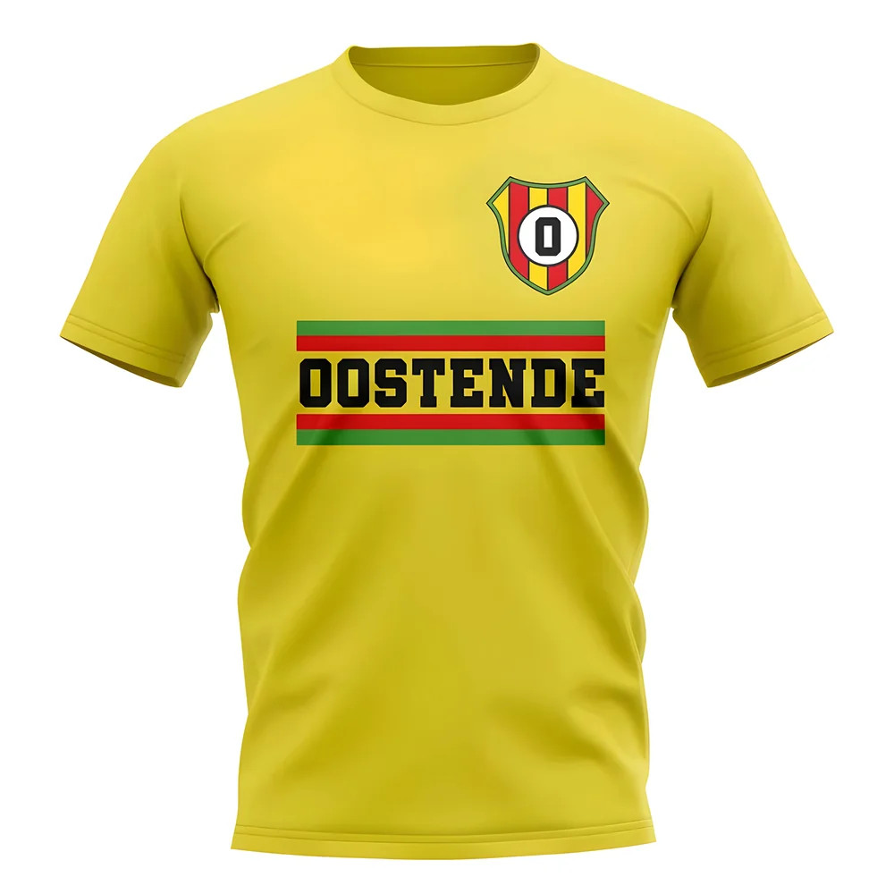Oostende Core Football Club T-Shirt (Yellow) Polyester Newcastle Uksoccershop Men's Yellow Xxl
