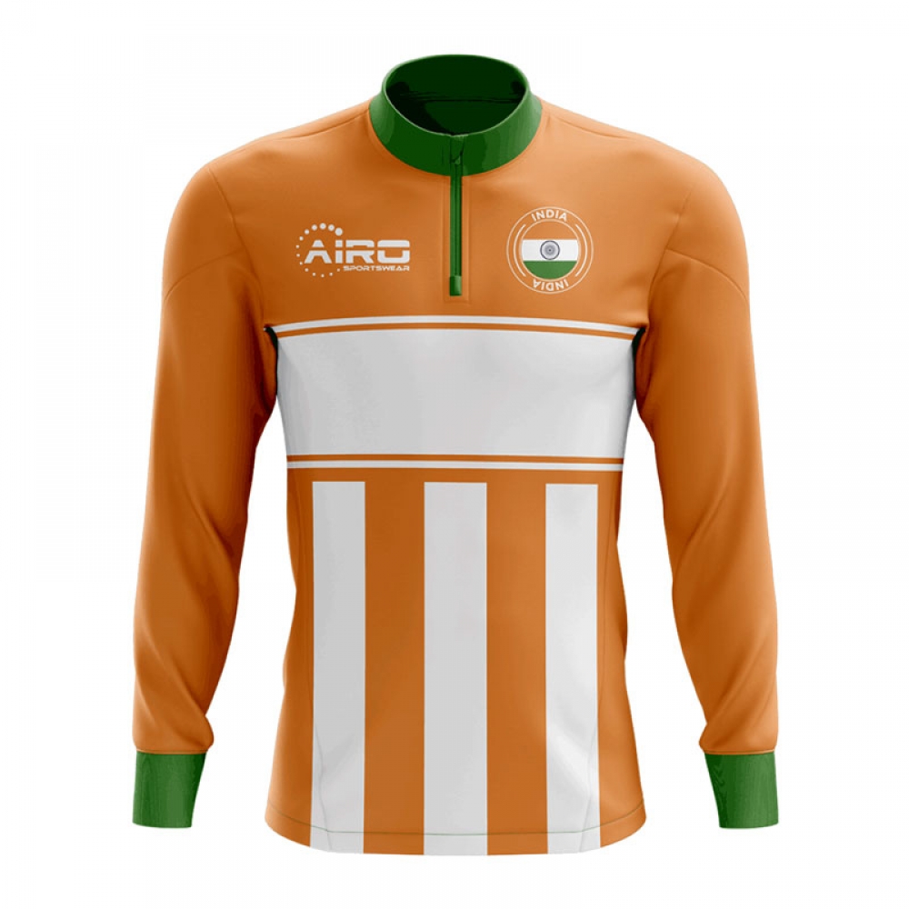 Click to view product details and reviews for India Concept Football Half Zip Midlayer Top Orange White.