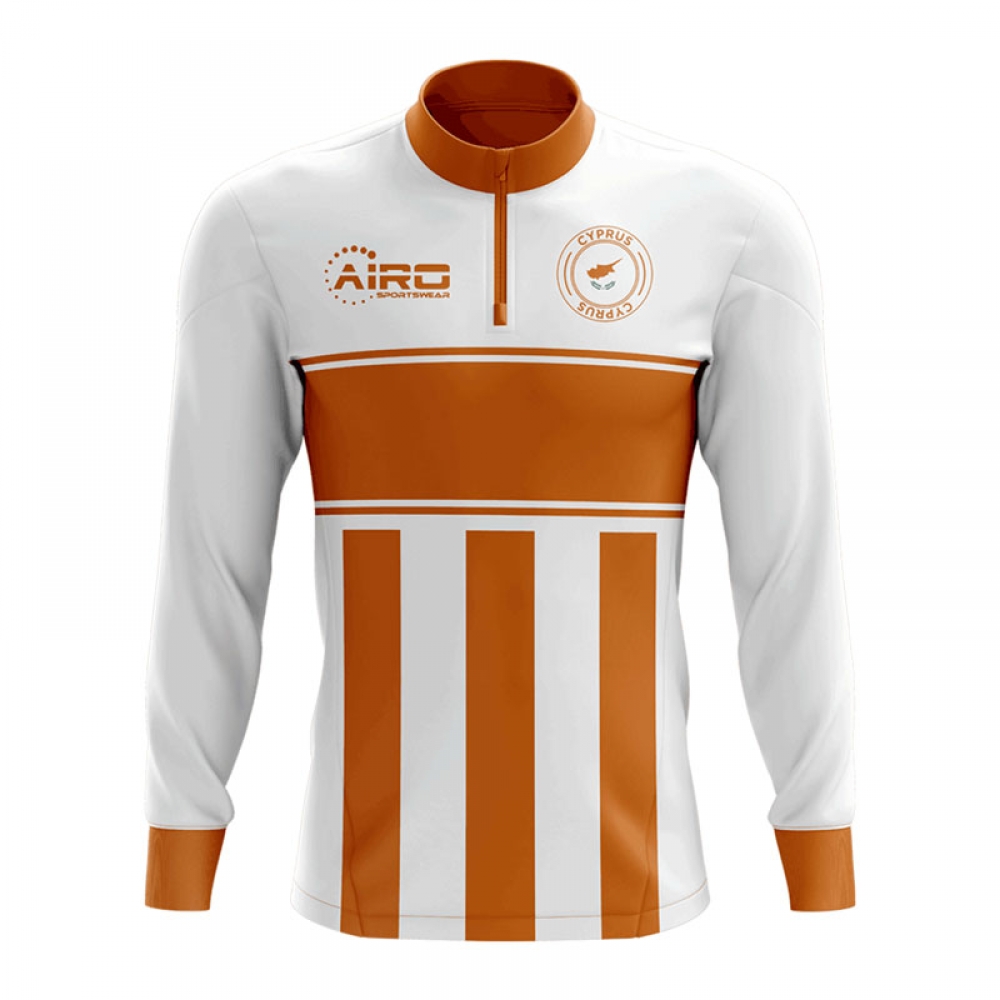 Click to view product details and reviews for Cyprus Concept Football Half Zip Midlayer Top White Orange.