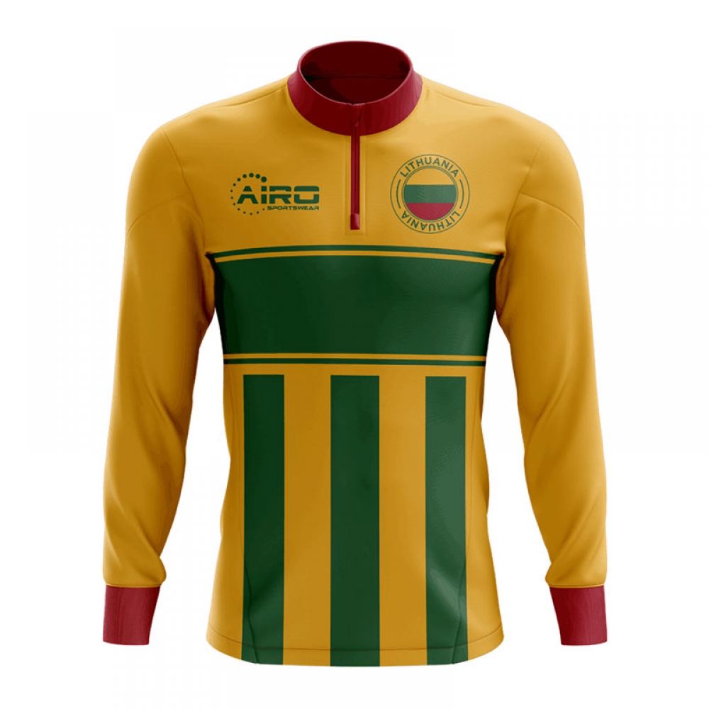 Click to view product details and reviews for Lithuania Concept Football Half Zip Midlayer Top Yellow Green.