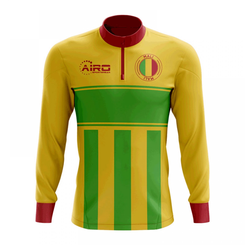 Click to view product details and reviews for Mali Concept Football Half Zip Midlayer Top Yellow Green.