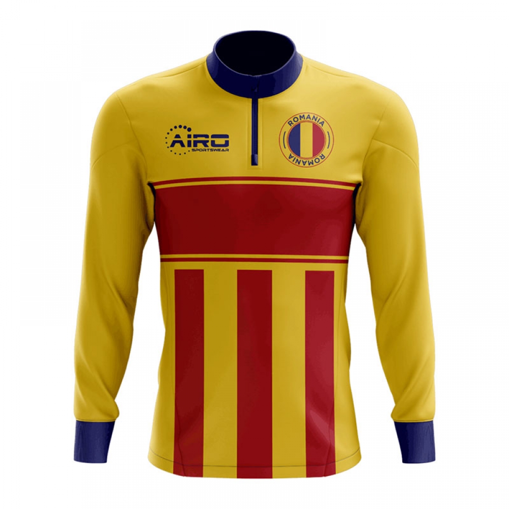 Click to view product details and reviews for Romania Concept Football Half Zip Midlayer Top Yellow Red.
