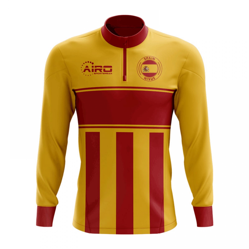 Click to view product details and reviews for Spain Concept Football Half Zip Midlayer Top Yellow Red.
