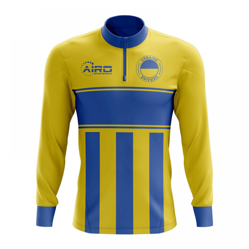 Click to view product details and reviews for Ukraine Concept Football Half Zip Midlayer Top Yellow Blue.