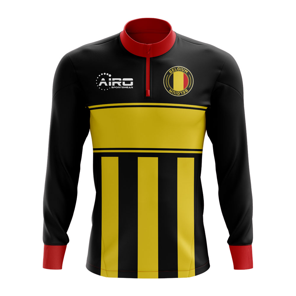 Click to view product details and reviews for Belgium Concept Football Half Zip Midlayer Top Black Yellow.