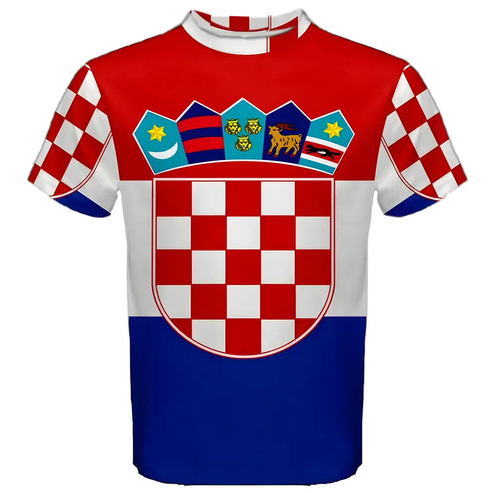 Croatia Flag Sublimated Sports Jersey Polyester Made By: Airo Sportswear Men's Black 4XL