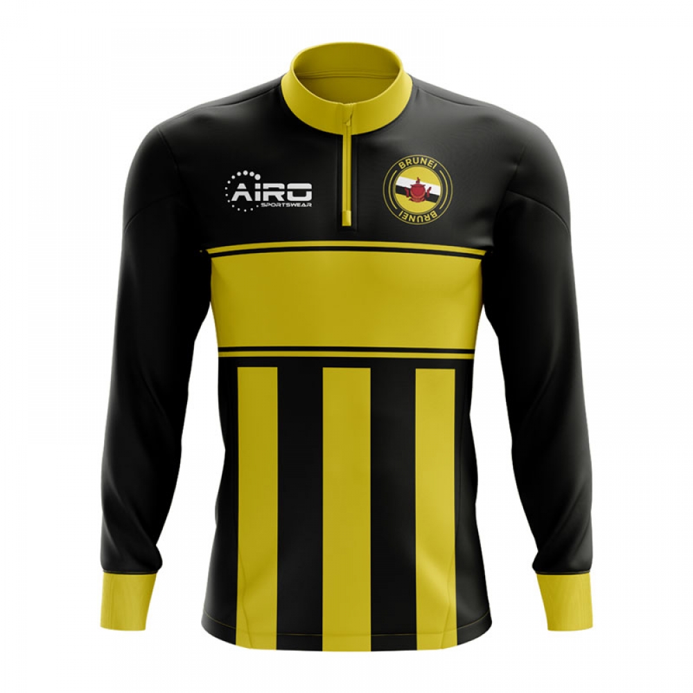 Click to view product details and reviews for Brunei Concept Football Half Zip Midlayer Top Black Yellow.