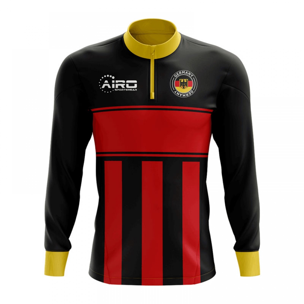 Click to view product details and reviews for Germany Concept Football Half Zip Midlayer Top Black Red.