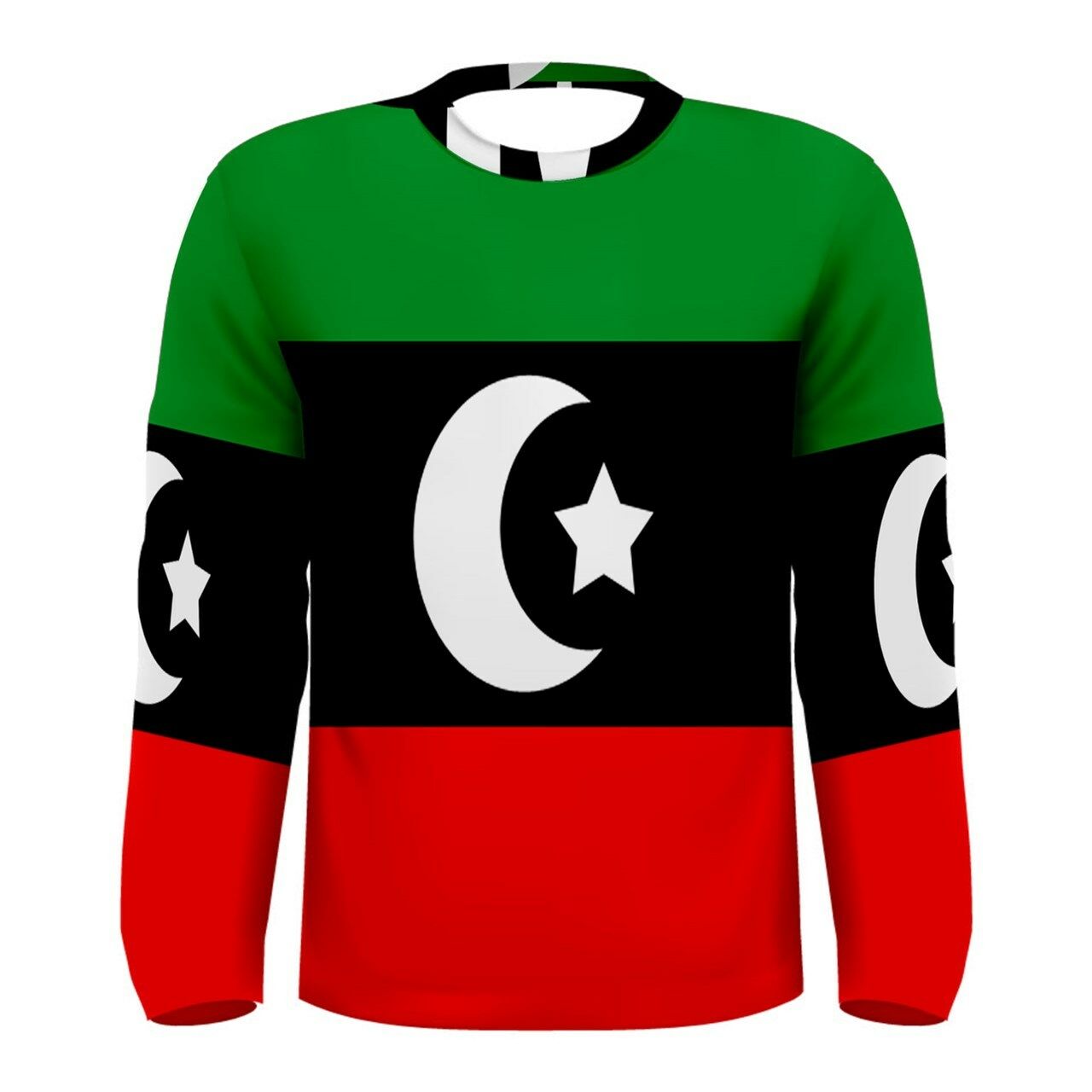 Click to view product details and reviews for Libya Flag Long Sleeve Sublimated Sports Jersey.