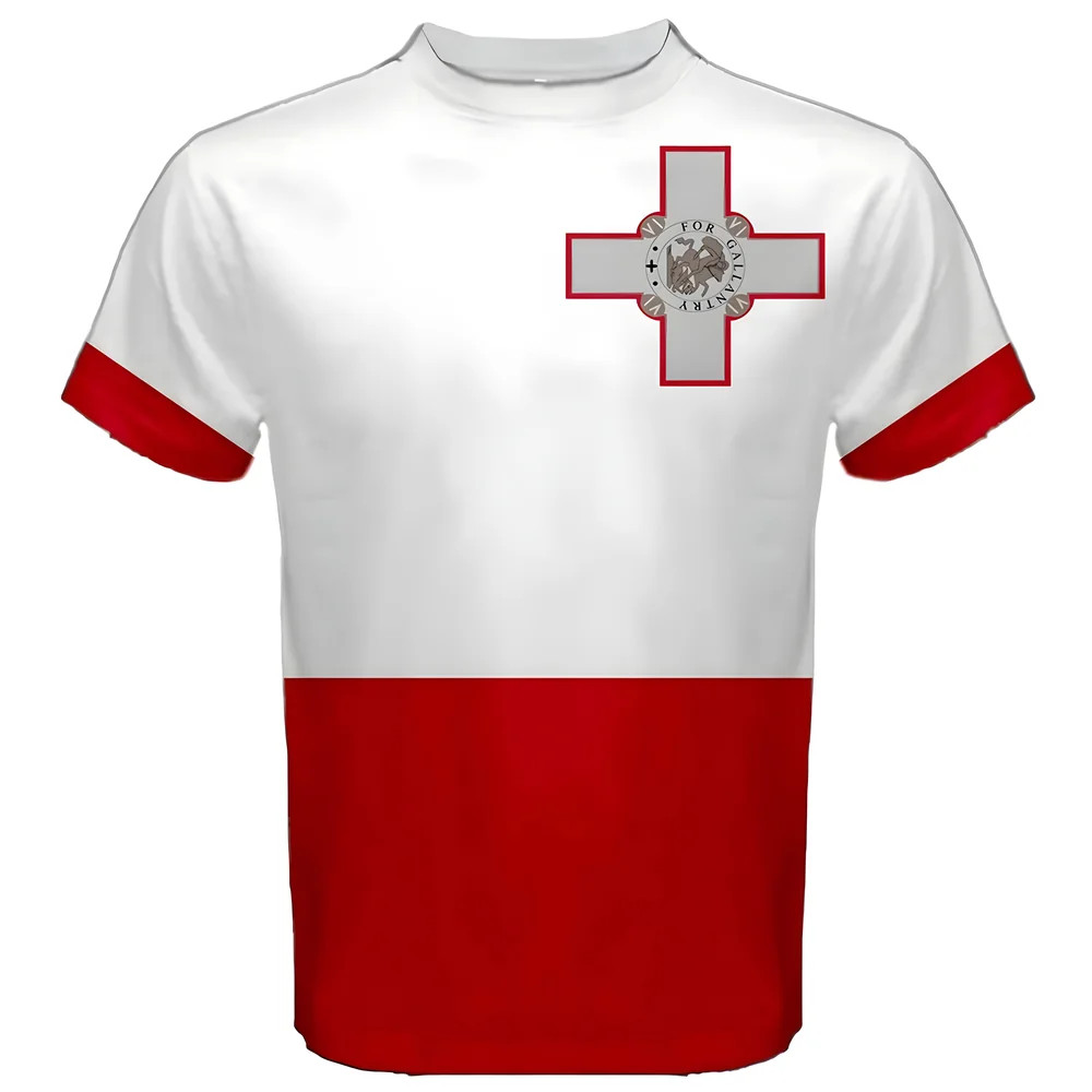 Malta Maltese Flag Sublimated Sports Jersey Polyester Made By: Airo Sportswear Men's White 4XL