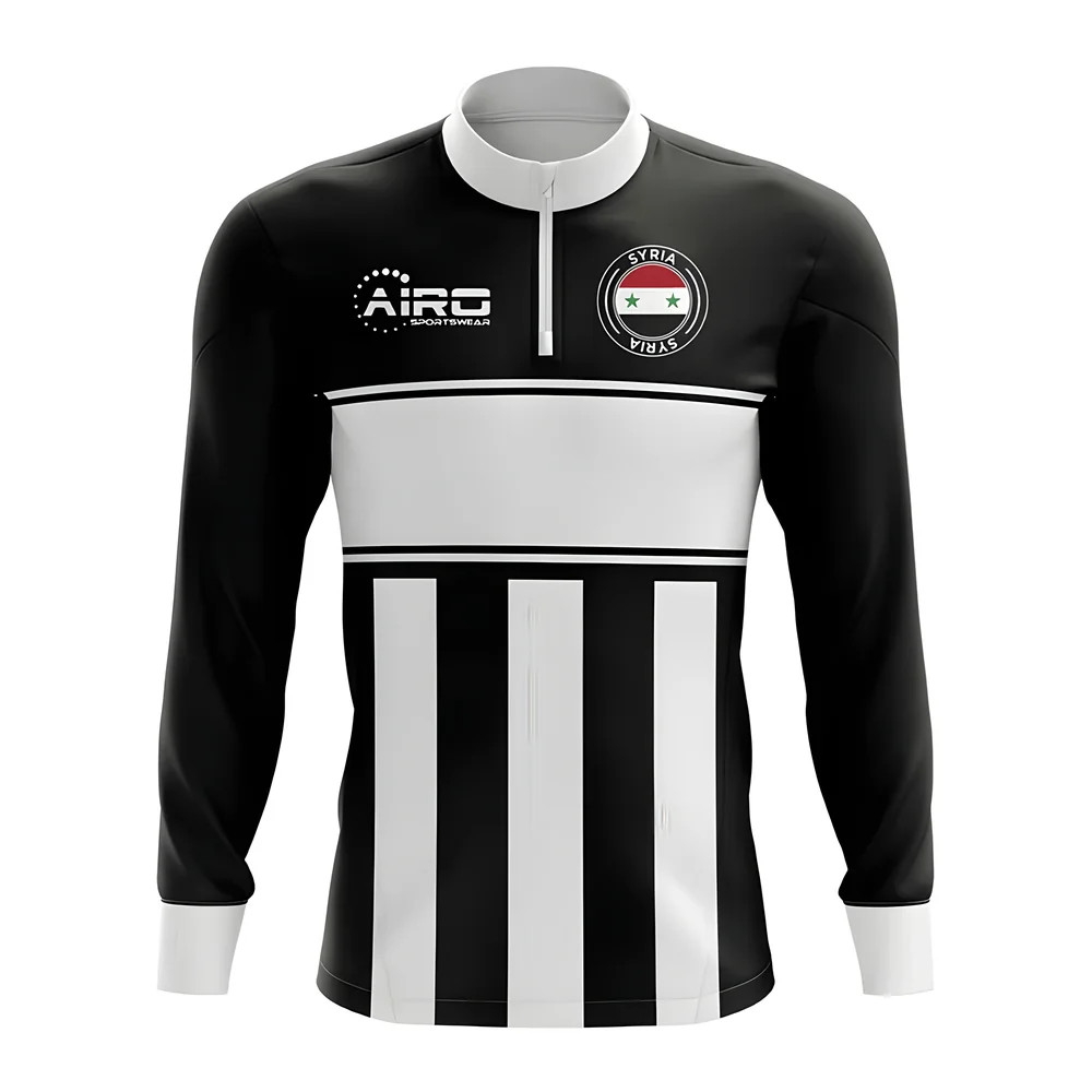 Click to view product details and reviews for Syria Concept Football Half Zip Midlayer Top Black White. Click to view product details and reviews for Syria Concept Football Half Zip Midlayer Top Black White.