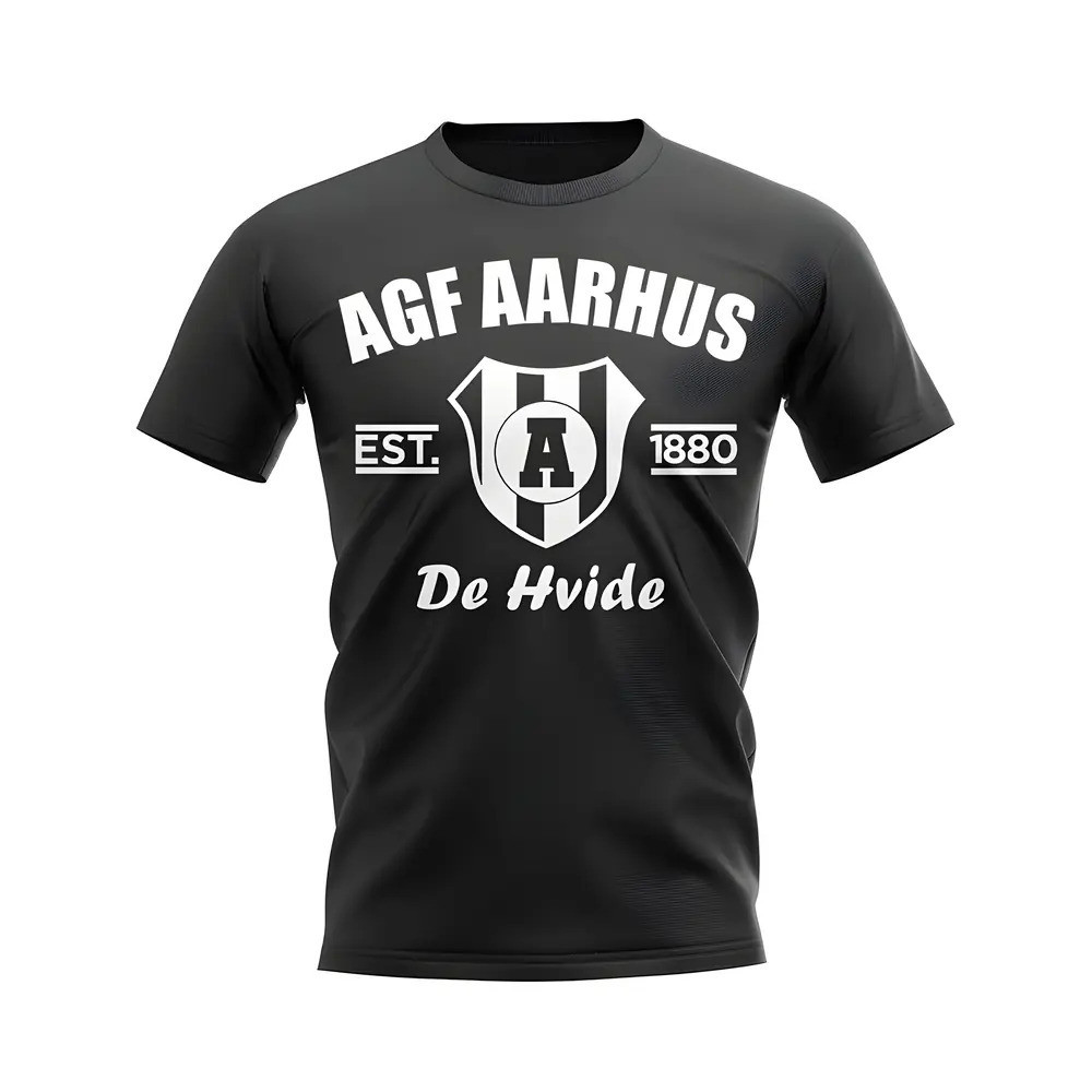 Click to view product details and reviews for Agf Aarhus Established Football T Shirt Black.